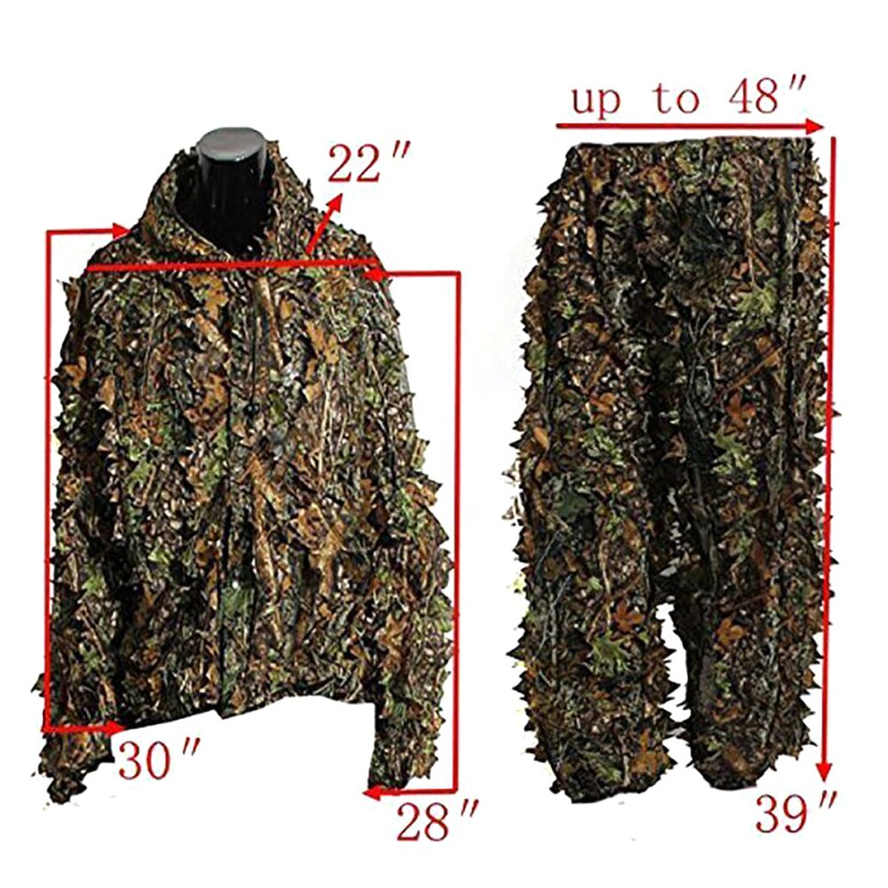 Ropa de camuflaje 3D para hombre y mujer, conjunto de pantalones y abrigos militares con capucha para actividades deportivas al aire libre, abrigo de manga larga, ropa de Cosplay