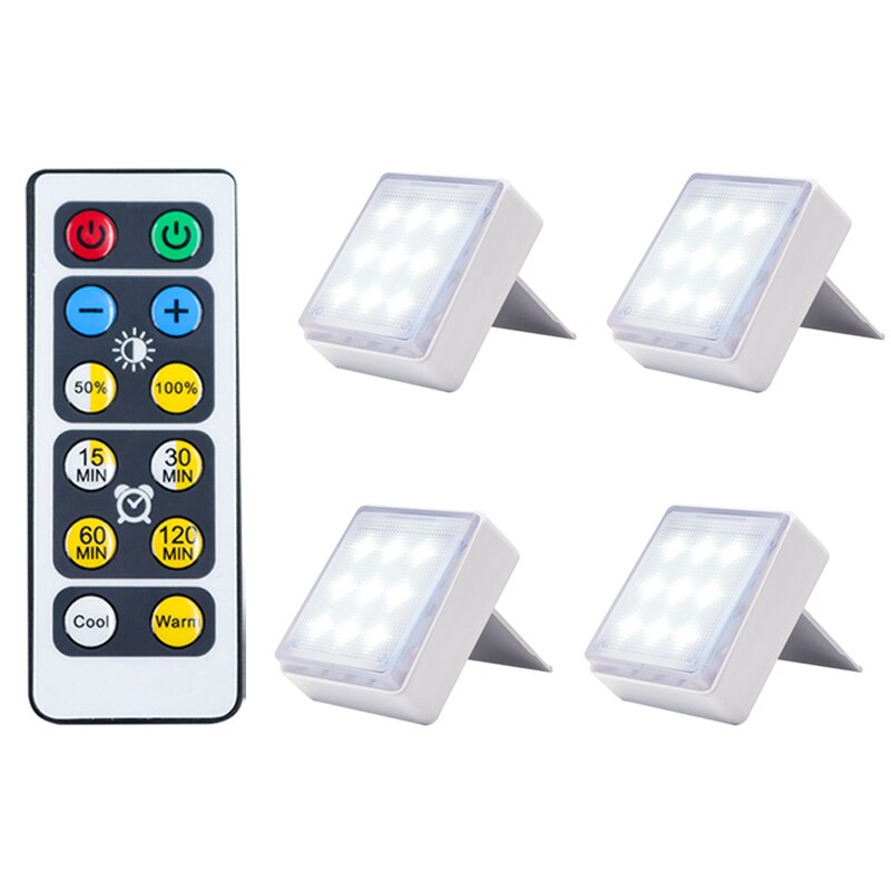 LED wireless touch dimmable night light battery power for stairs corridor cabinet bedroom mini smart night lights home decor: 4 lamp 1 controller