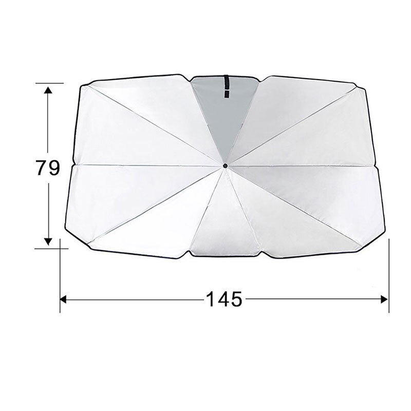 1Pc 79*145Cm Voor Achter Voorruit Paraplu Zonnescherm Window Zonnescherm Zonnescherm Visor Film Voor Auto window Auto Accessoires