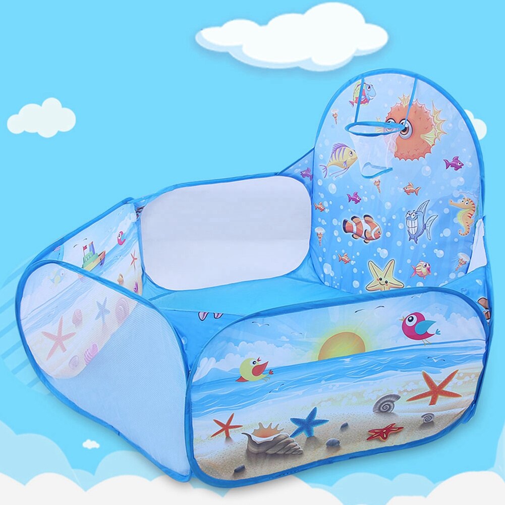 Spielzeug Zelt Ozean Serie Cartoon Spiel Ball Gruben Tragbare Pool Faltbare Kinder Outdoor Sports Pädagogisches Spielzeug Mit Korb