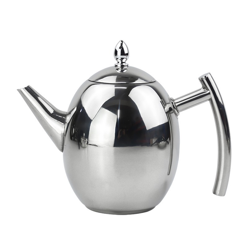 Zilver Kleur 1L/1.5L Theepotten Rvs Waterkoker Hotel Thee Pot Met Filter Hotel Koffie Pot Restaurant Thee ketel