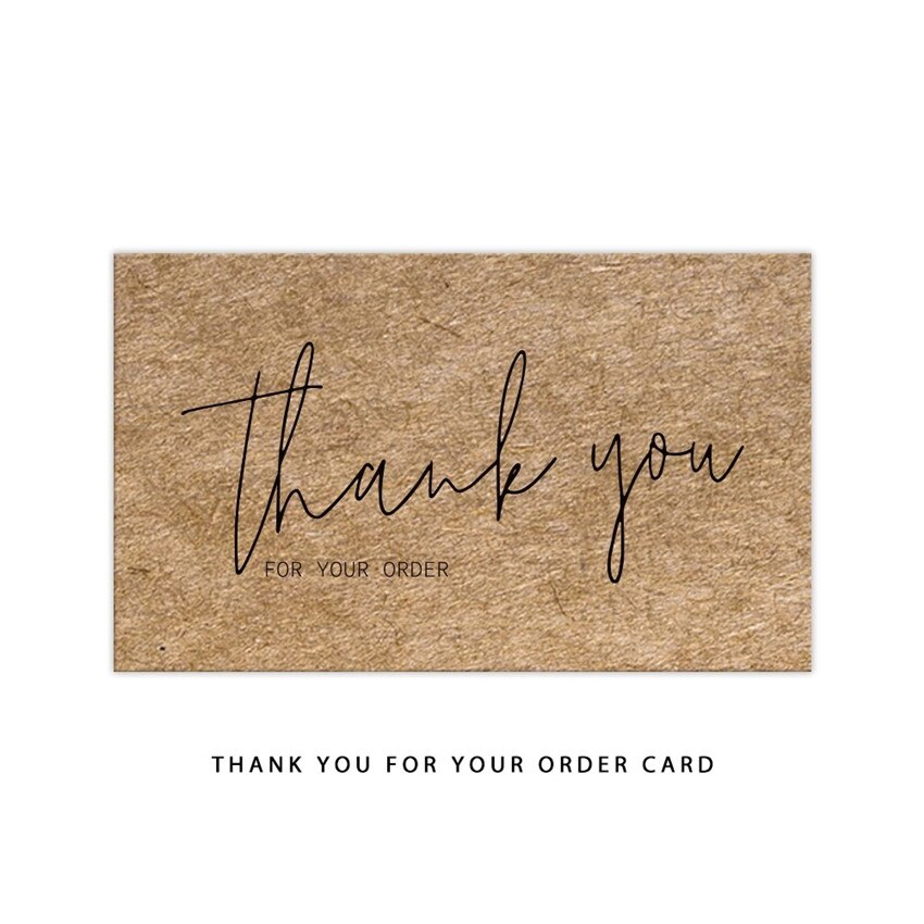 30pcs Thank You Card Natural Kraft Paper Thank You For Your Order Labels Small Business Mailer Decor note cards: A2