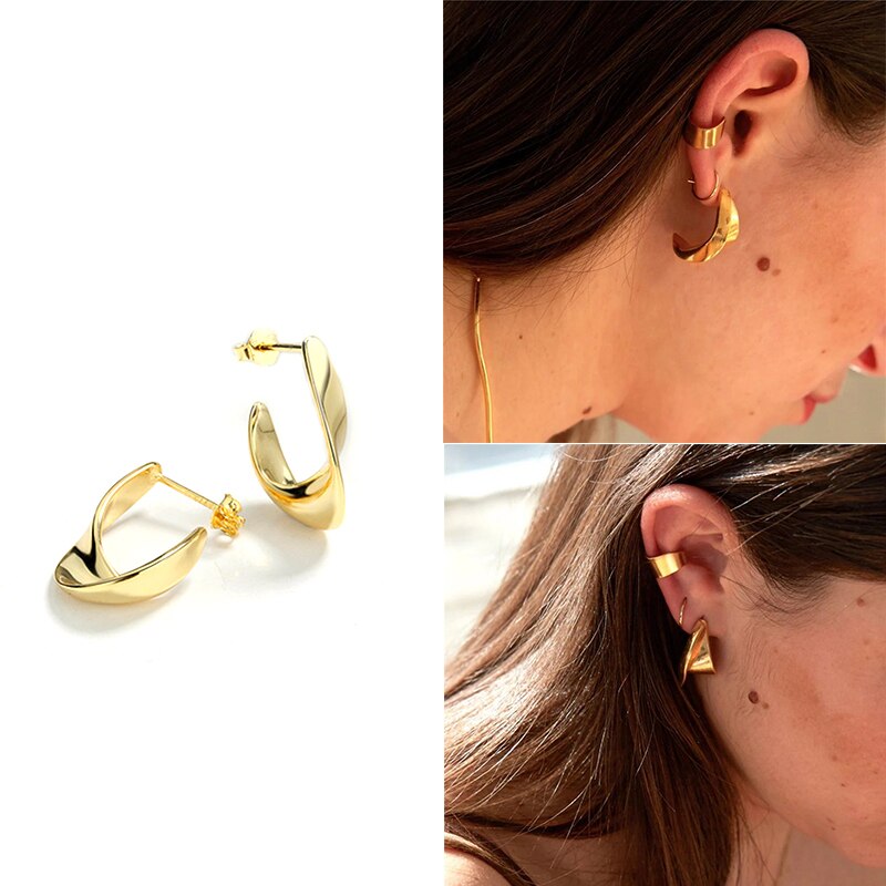 Inmaker Eenvoudige Gouden Kleur Koper Hoepel Oorbellen Voor Vrouwen Huggie Piercing Cirkel Ronde Oorbel Sieraden Pendients