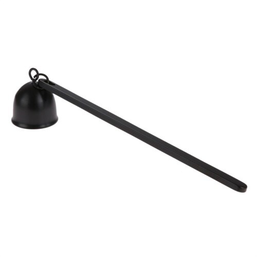 1pc rostfritt stål oljelampa kutter lock ljus veke trimmer släckt eld klocka form ljus snuffers ljus tillbehör 20*3cm: A