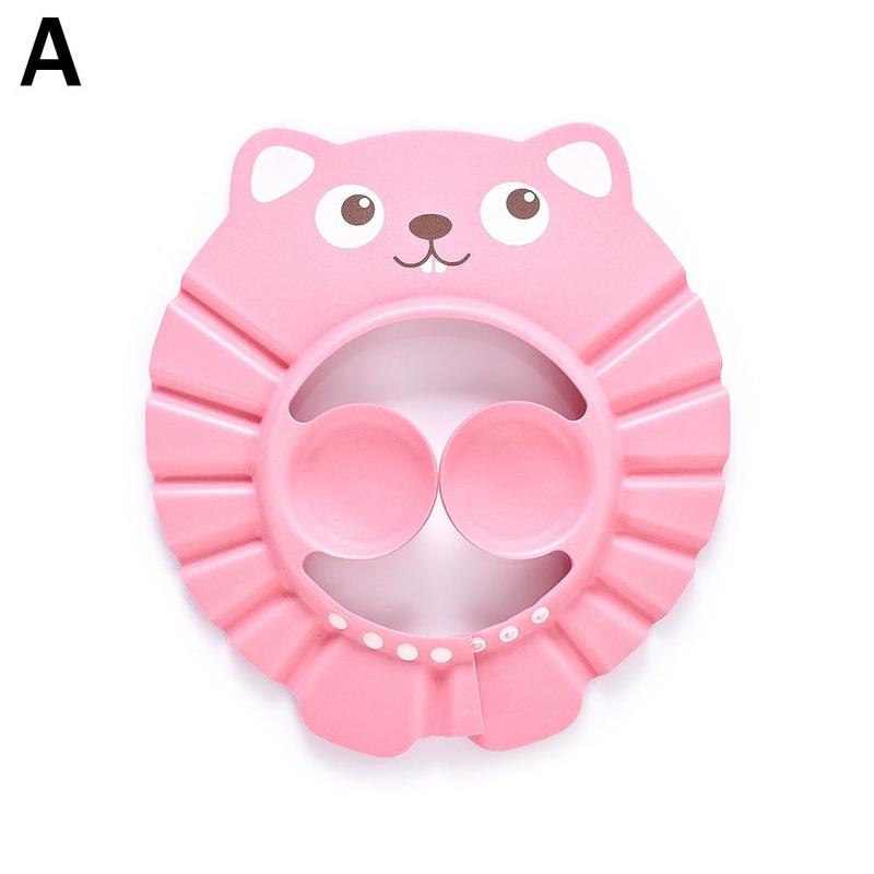 Gorro de ducha para bebé, ajustable, de silicona, suave, T1Z4