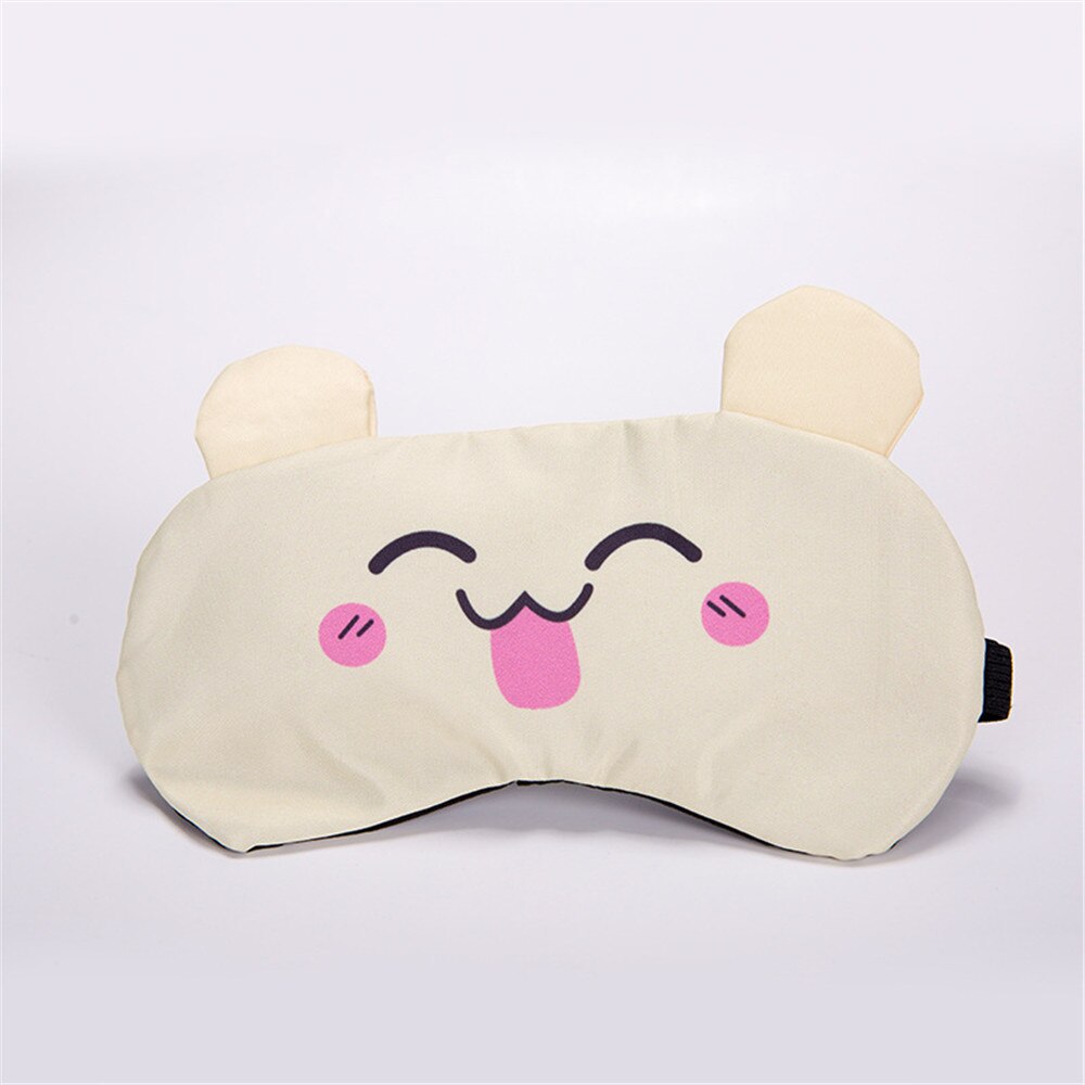 Sleeping Mask Eyepatch Cute Cartoon Cold Eye Sleep Mask Ice Compress Blue Gel Travel Relaxing Eye Care Tools: yellow