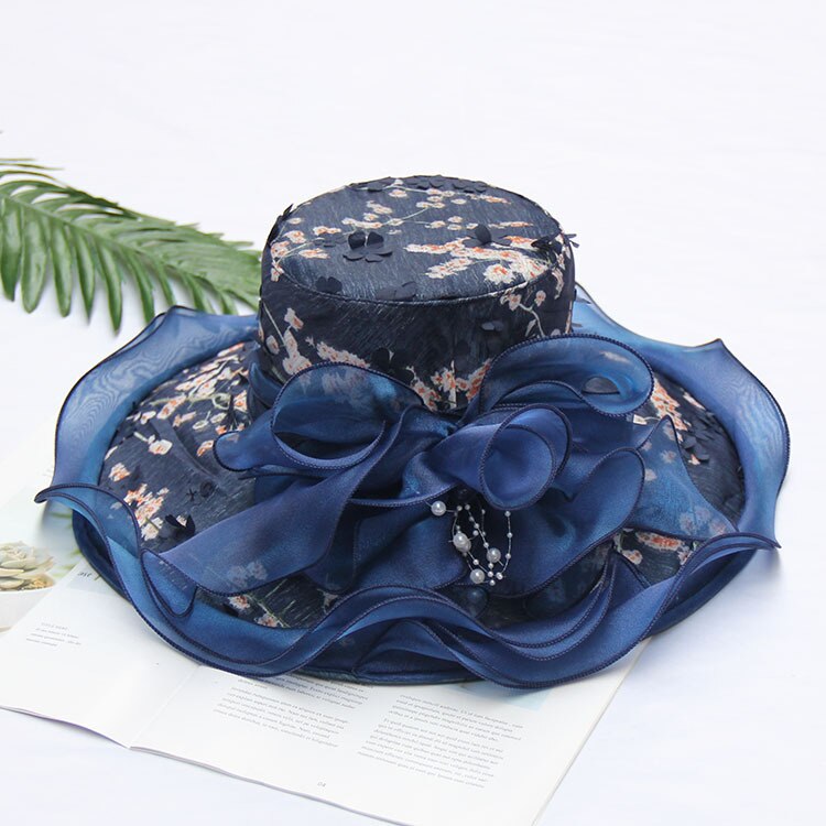 Sorte bryllup hatte til brude fascinators aften hatte kvinder formelt hår bryllup tilbehør 6 farver brude: Blå