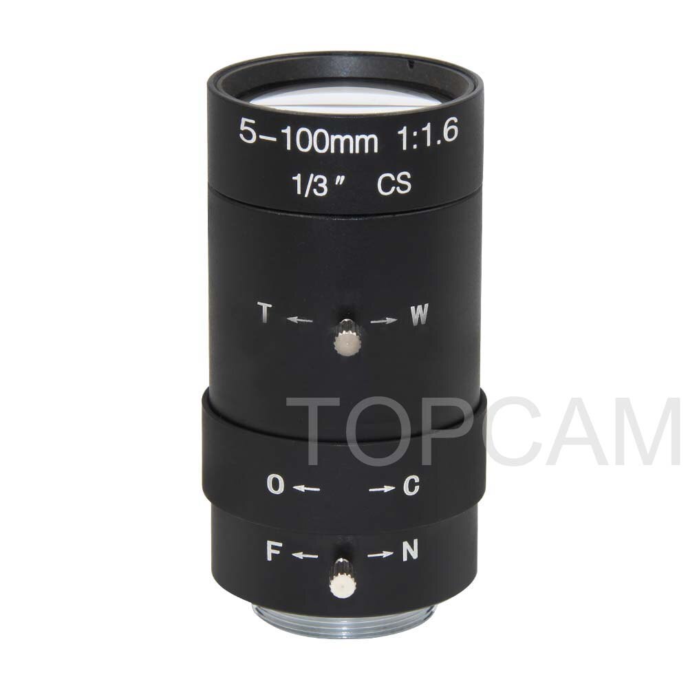 5-100mm Megapixel MP HD manual focus manual iris vari-focal CMOS/ CCD SDI CVI CCTV camera lens 1/3 CCTV lens CS mount
