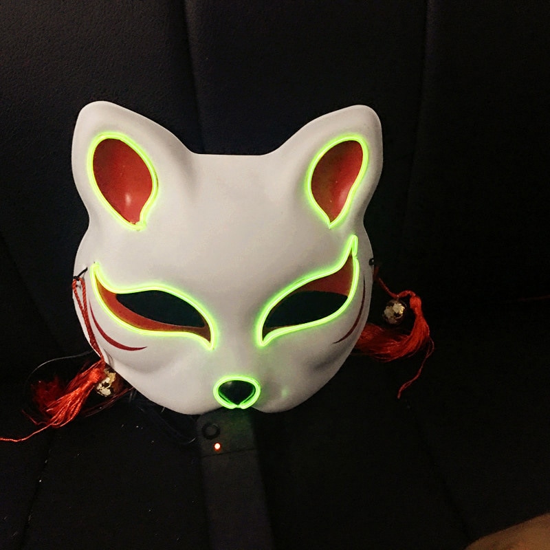 Halloween LED Mask Glow In Dark Animal Masks Maska Cosplay Mascara Horror Ball Masquerades Supplies