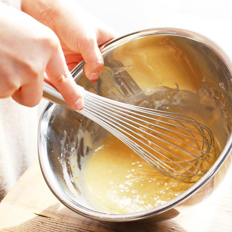 Batidores de mano de acero inoxidable con mango de cerámica multifunción, utensilios de cocina batidor agitador giratorio, accesorios de cocina