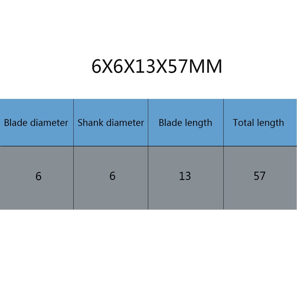Milling Cutter Metal Drill Bit Set HSS Straight Shank Cutter 4 Blade 1.5-12mm Drills For wooding,Metal,Drilling Machine: 6X6X13X57