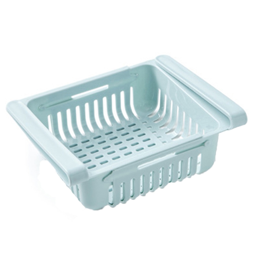 Kitchen Organizer Adjustable Kitchen Refrigerator Storage Rack Fridge Freezer Shelf Holder Pull-out Drawer Space Saver#25