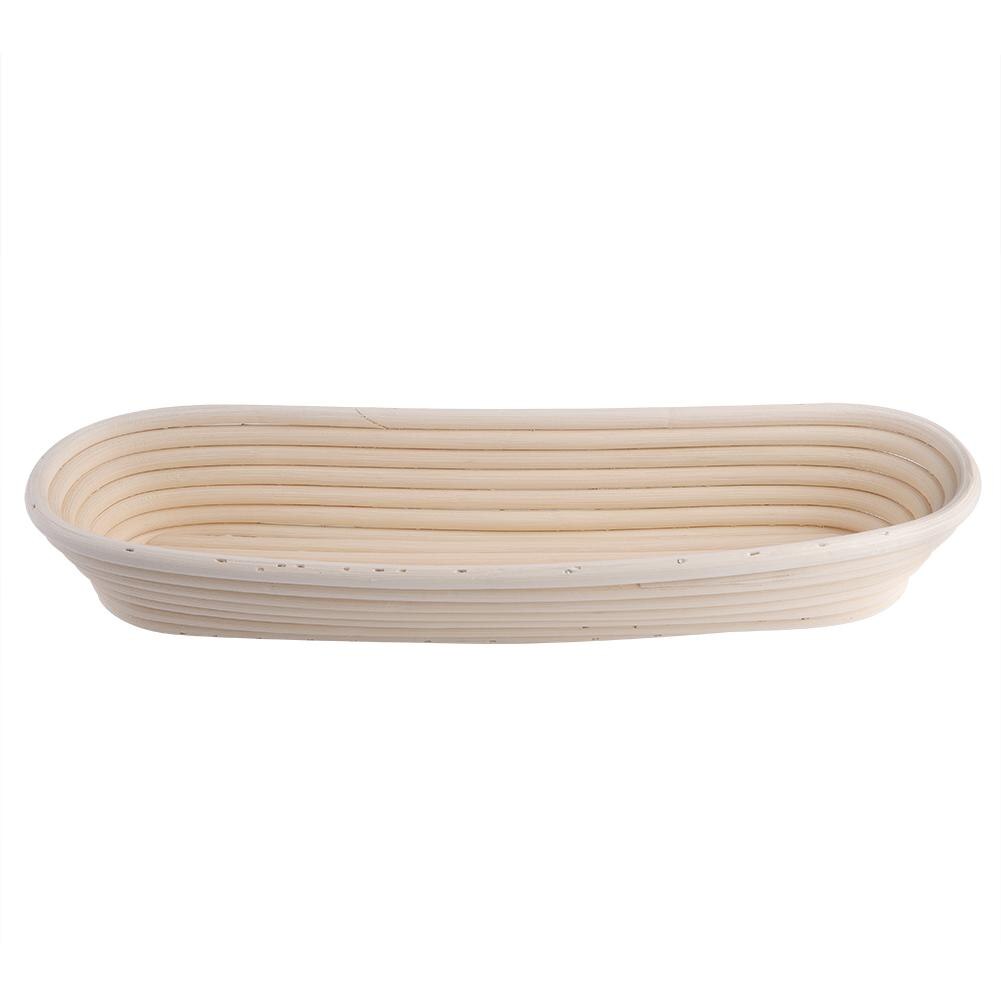 TOPINCN Kitchen Long Round Dough Rattan Cookie Baking Bread Pans Proofing Proving Rattan Food Breakfast Plate Baskets Holder: rectangle basket