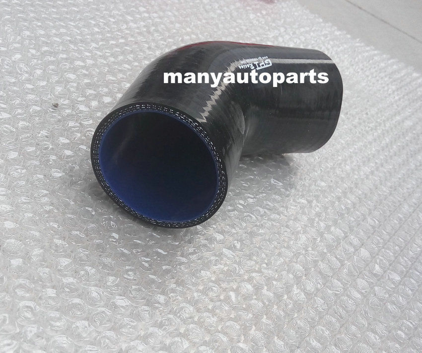 Silicone Joiner Elleboog Radiator Slang 45 Graden Bocht 64mm 2.5 "Silicon Pijp Zwart
