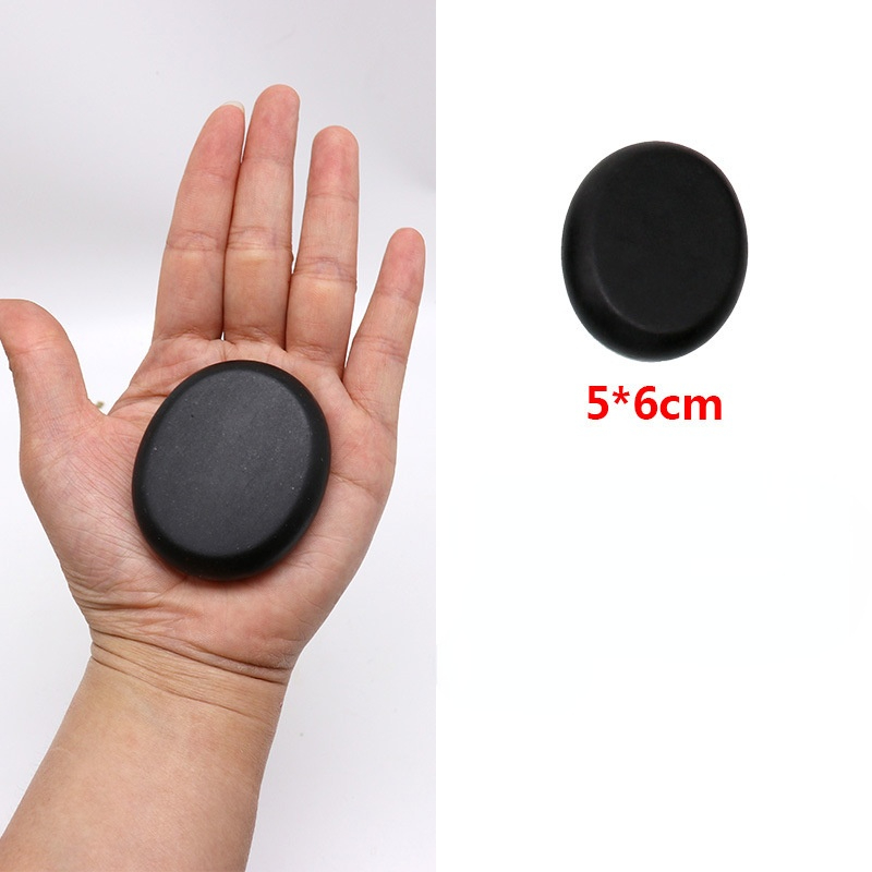 1PC Natural Face Massage Stone Lava Basalt Stone for Spa Massage Therapy Body Facial Massage Therapy Stone: 1pc 5x6cm