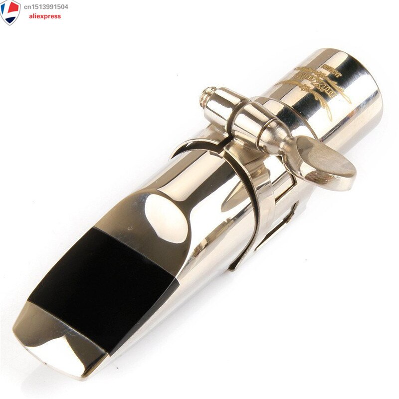 Prive Custom Altsax Mondstuk, Professionele Size 7 Vernikkeld Metalen Eb Altsaxofoon Mondstuk Met Cap + Ligatuur