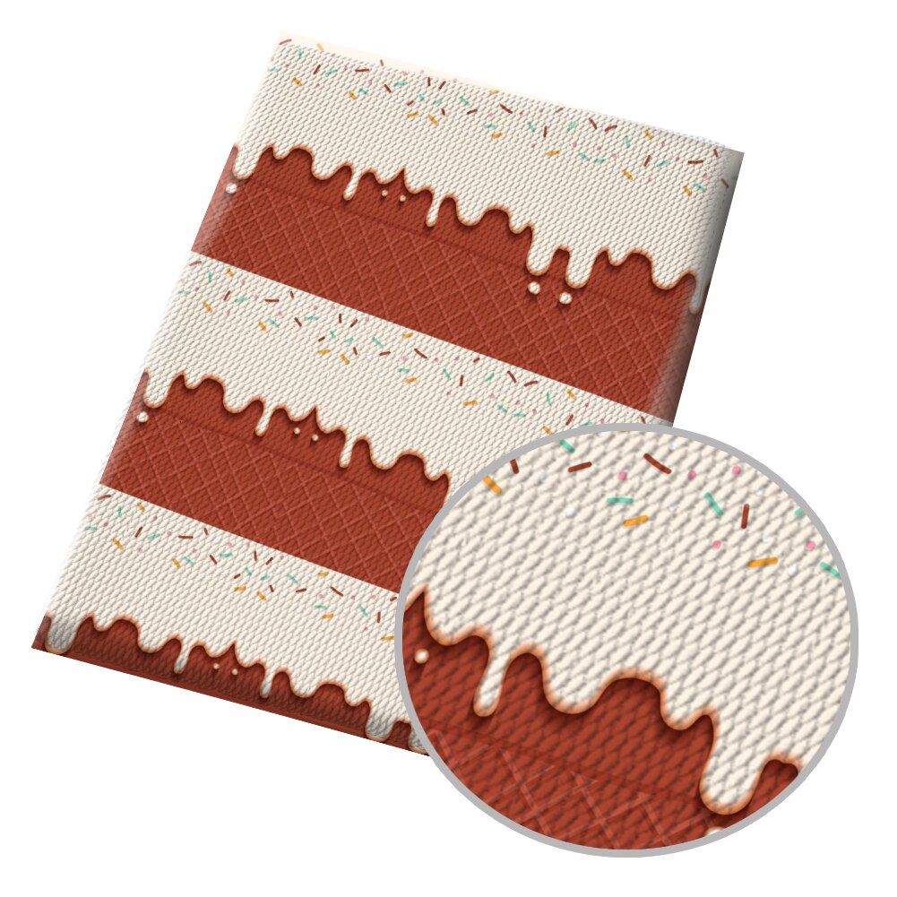 Bubble Fabric Textile Sewing Cloth Fabrics Printed Ice-cream Designs DIY Craft Dress Apparel Sewing Supplies 50*145cm: BL1110