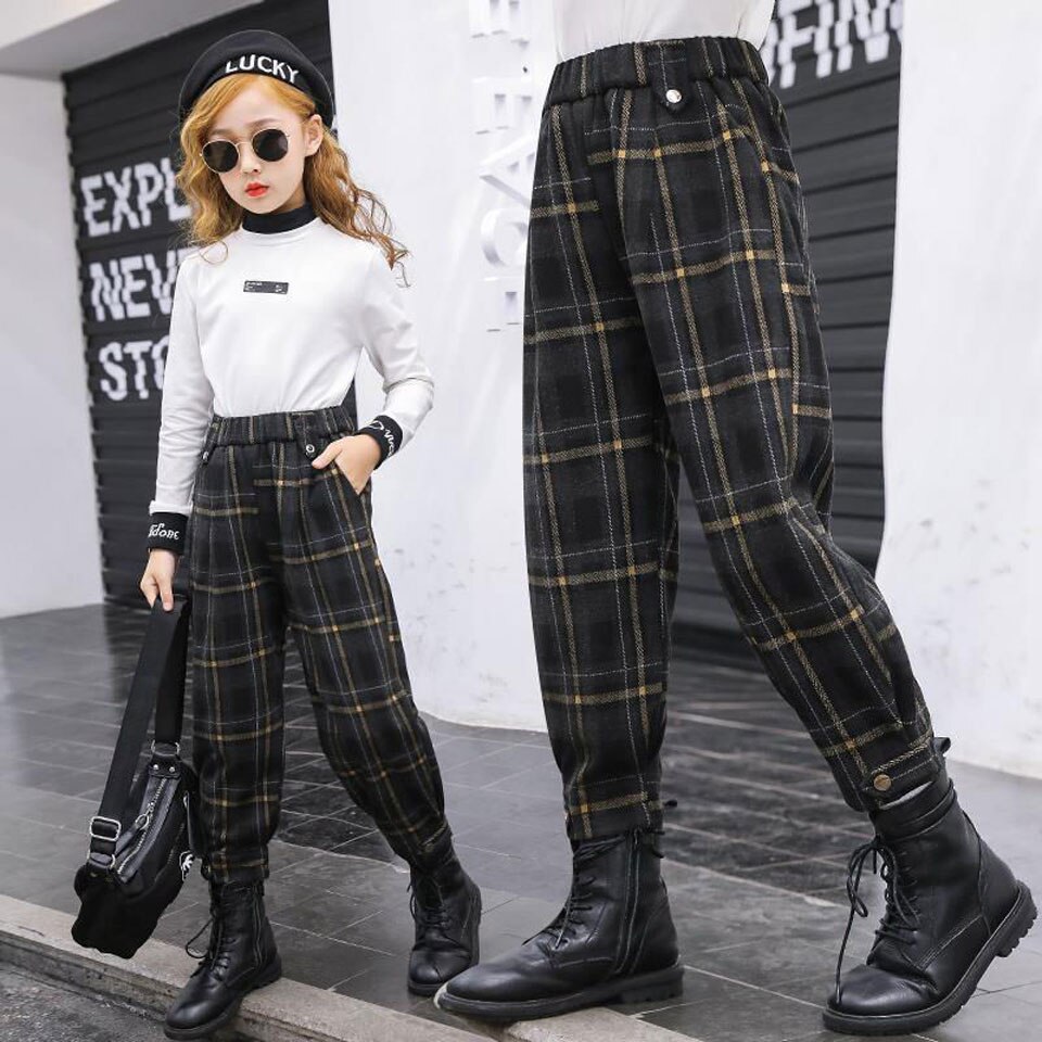 Girls Plaid Wool Pant main image 1