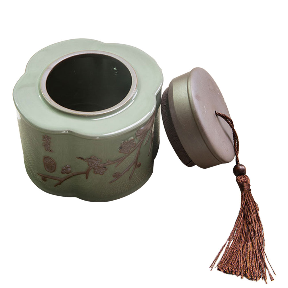 Chinese Style Tea Jar Canister Loose Tea Sealed Jar Home Tea Container: Default Title