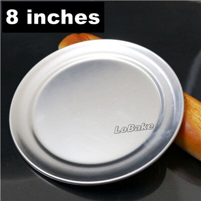 arrivals 6, 8, 10, 12, 14 inches shallow pizza pan anodic aluminium alloy cake bakery holding tray for DIY kitchen bakeware: 8 inches