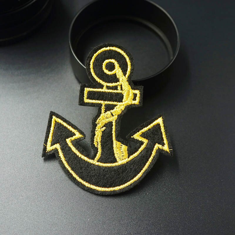 Anker (Size: 5.3X6.6cm) Diy Badges Patch Geborduurde Applique Naaien Label Kleding Stickers Kleding Accessoires