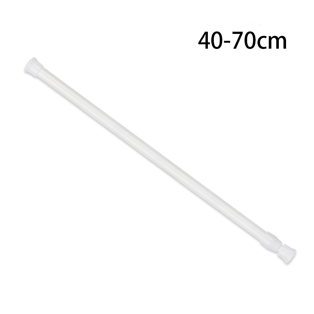 30-110CM Multi Purpose Spring Loaded Extendable Telescopic Curtain Pole Tension Rail Net Voile Pole Net Rods Curtain Telescopic: black