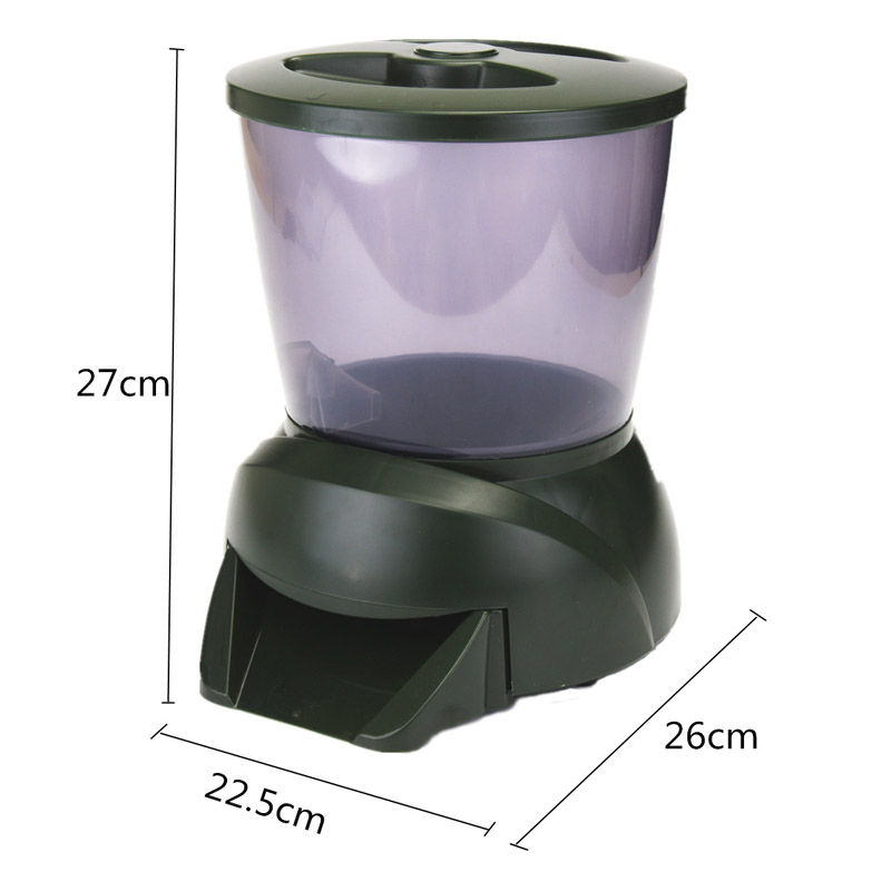 4.25L Automatic Pond Fish Feeder Fish Food Dispenser Digital Aquarium Timer Feeder with LCD Tank Food Feeding Machine
