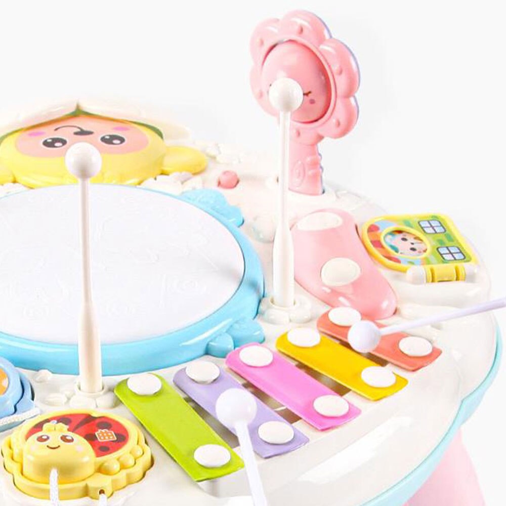 Multifunctional Musical Learning Desk Interactive Music Activity Center Game Table for Boys Lighting Sound Birthday