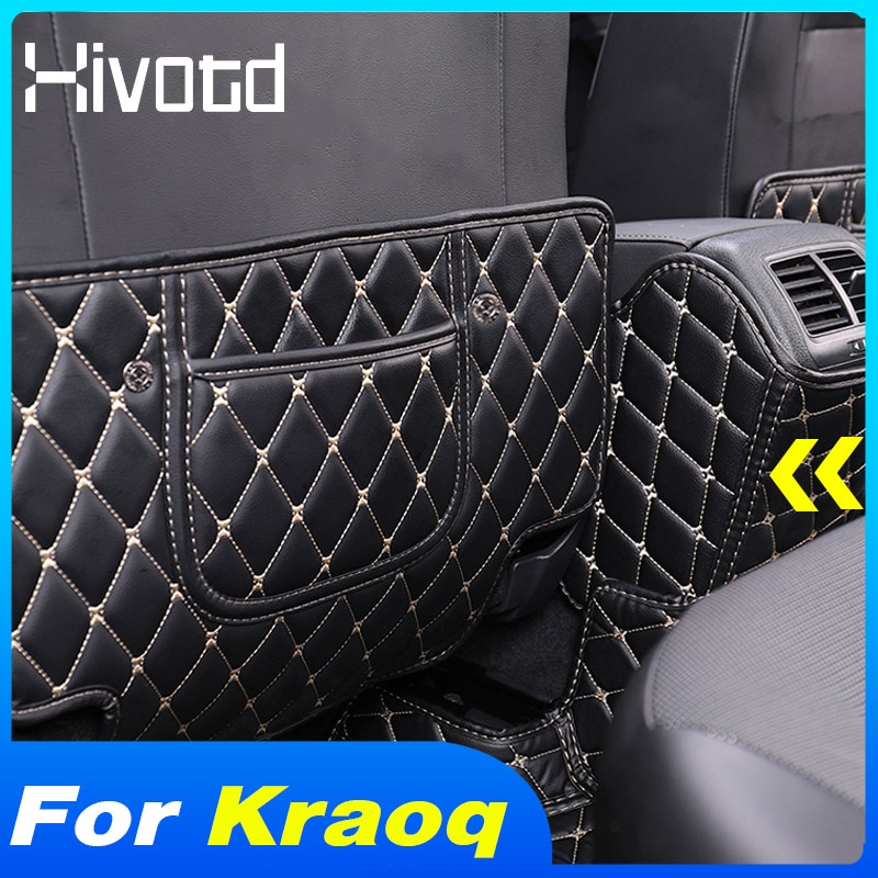 Hivotd Voor Skoda Karoq Autostoel Back Anti Kick Mat Cover Protector Anti Kind Kick Pad Stofdicht Matten accessoires Auto Styling