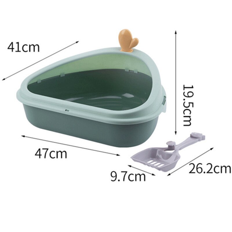 Bac à litière Semi-fermé pour chat, Anti-projection, toilette pour animaux de compagnie, bassin propre d'intérieur, bac à litière en plastique, déodorant pour chiots et chatons