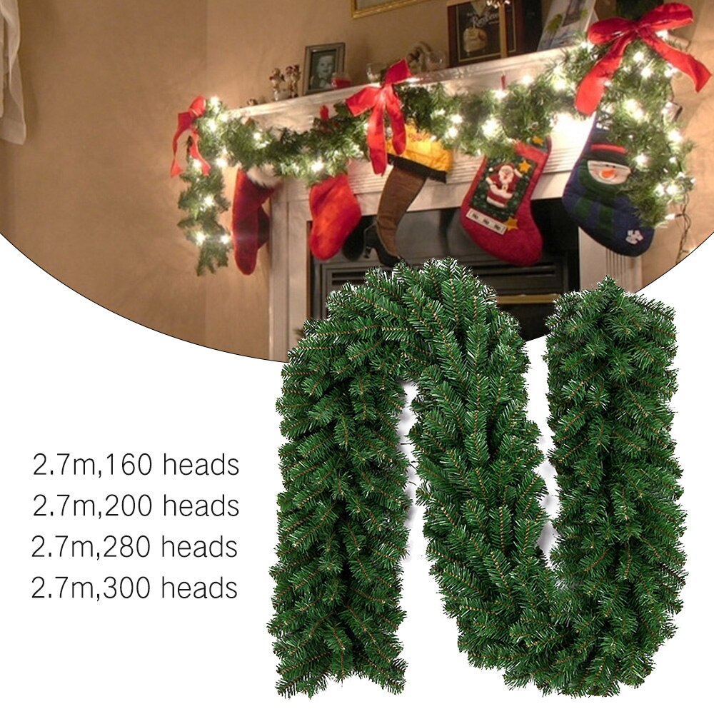 Kunstig grøn jul krans krans xmas hjem fest dekoration fyrretræ rotting hængende ornament til børn