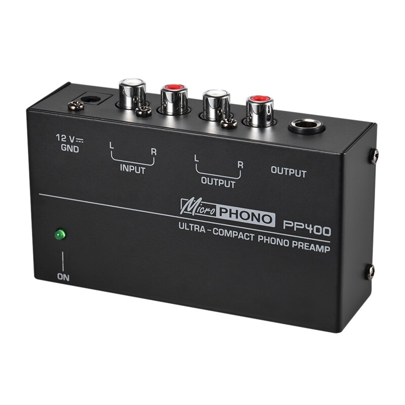 Ultra-Compact Phono Preamplifier - RCA & 1/4 Inch TRS - Audio Receiver Amplifier