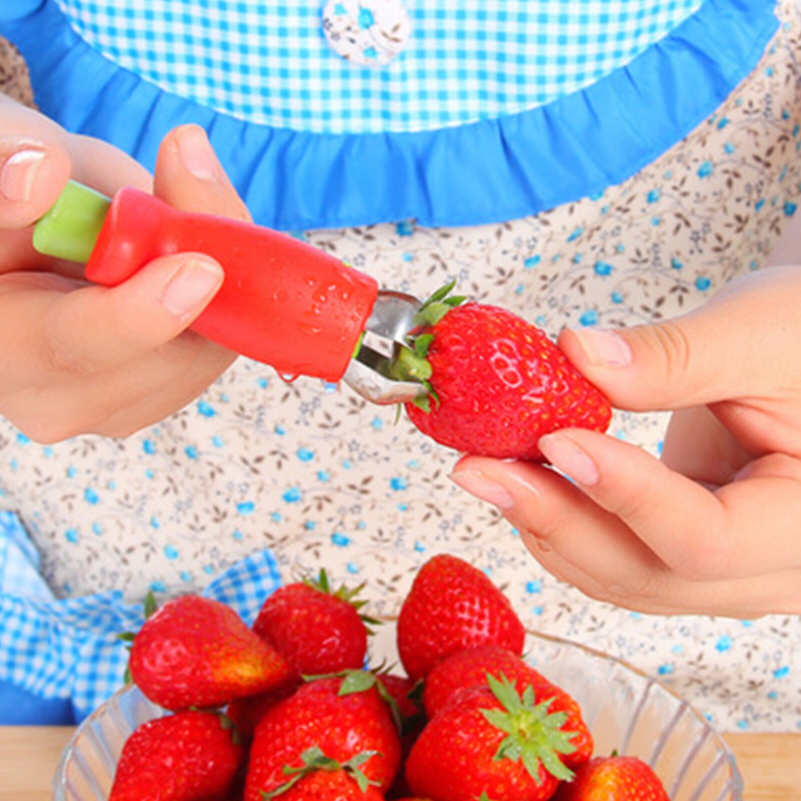 De Corer de divisor de tomate Core removedor Acero inoxidable frutas hortalizas Corer cereza Pitter herramienta de cocina