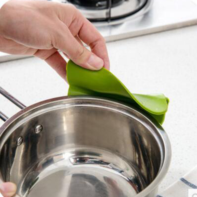 Praktyczny lejek silikonowy sprzęt drenażowy robić zupy okrągły na brzeg antypoślizgowy wylewka narzędzia kuchenne Embudo de silicona