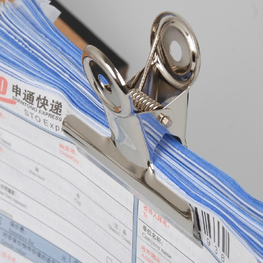 (60pcs/lot) 30mm round metal Grip Clips silver Bulldog clip Stainless steel ticket clip stationery