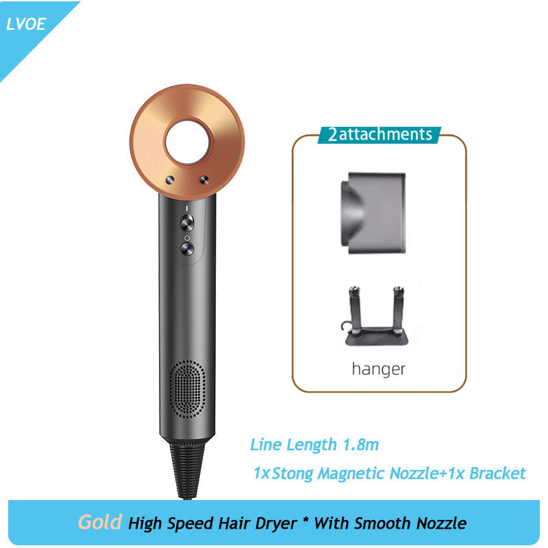 Professionele Föhn Hoge Snelheid 1600W Krachtige Thuis Geluidsarm Snelle Negatieve Ionische Föhn Hotel Elektrische Salon Haardrogers: Light Grey / VS