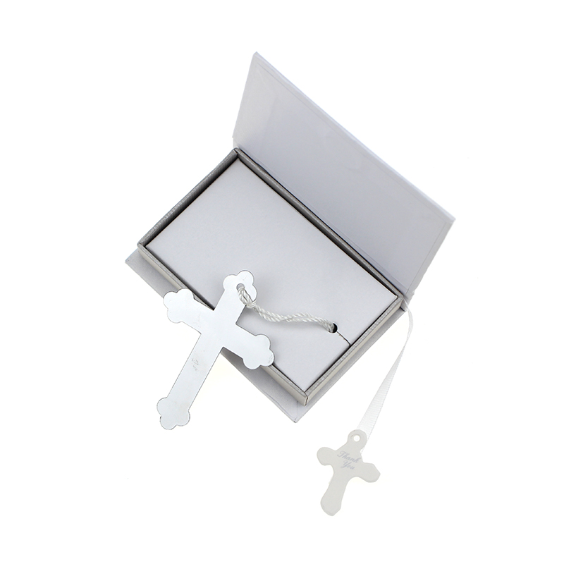 10 pcs Silver Cross Bookmark in Book Religious Party Giveaway For Guest Boys Girls First Communion Souvenir