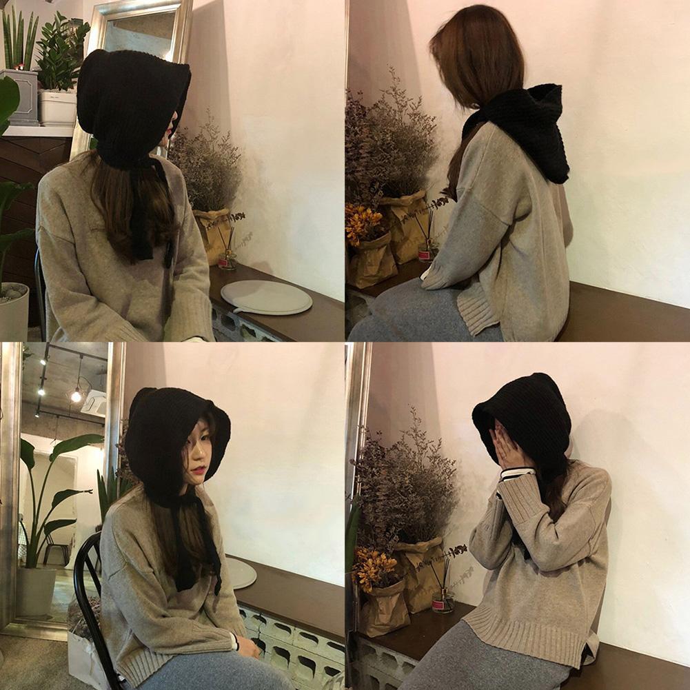 Winter Mutsen Vrouwen Retro Gehoorbescherming Warme Muts Eenvoudige Balaclava Alle-Match Caps Trendy Womens Mooie Koreaanse Beanie