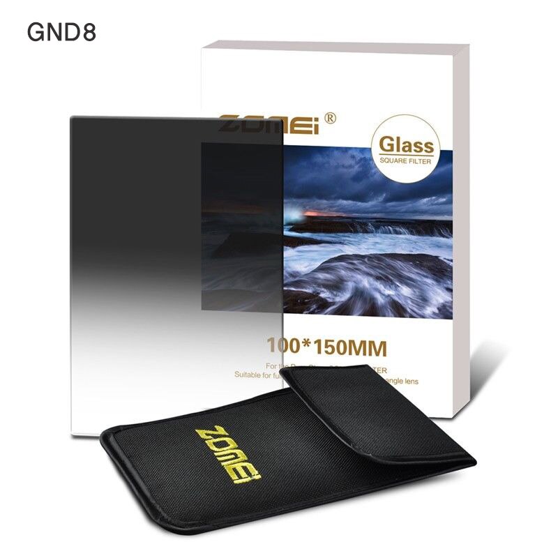 Zomei 150*100mm Platz Filter Optische Glas Filter Weich graduiert neutral Dichte Filter GND2 GND4 GND8 für Cokin Z SLR DSLR: GND8