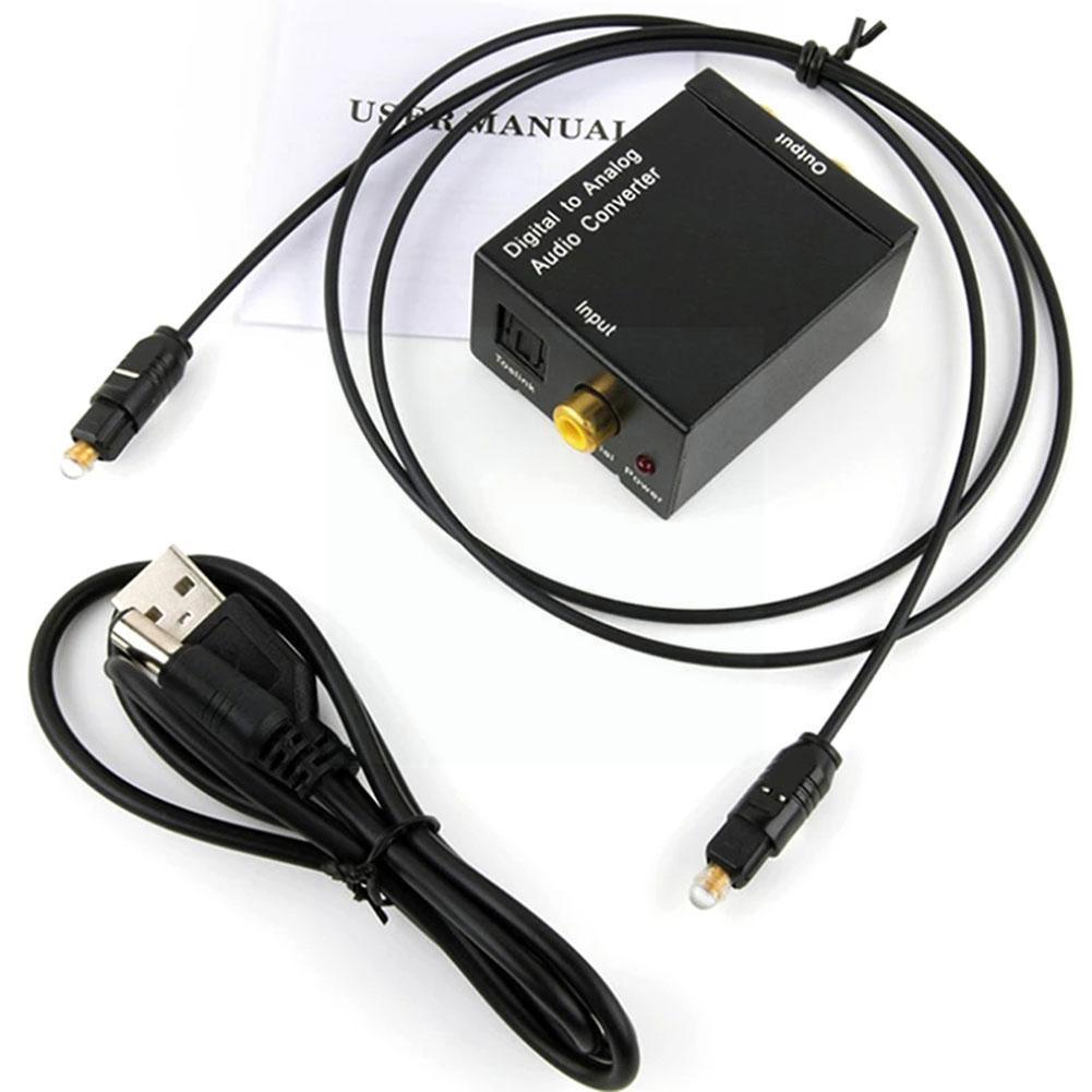 Digital-to-Analog Coaxial Digital Optical To Analog Converter Audio Amplifier ATV Decoder RCA DAC Decoder Audio R/L SPDIF O2V8