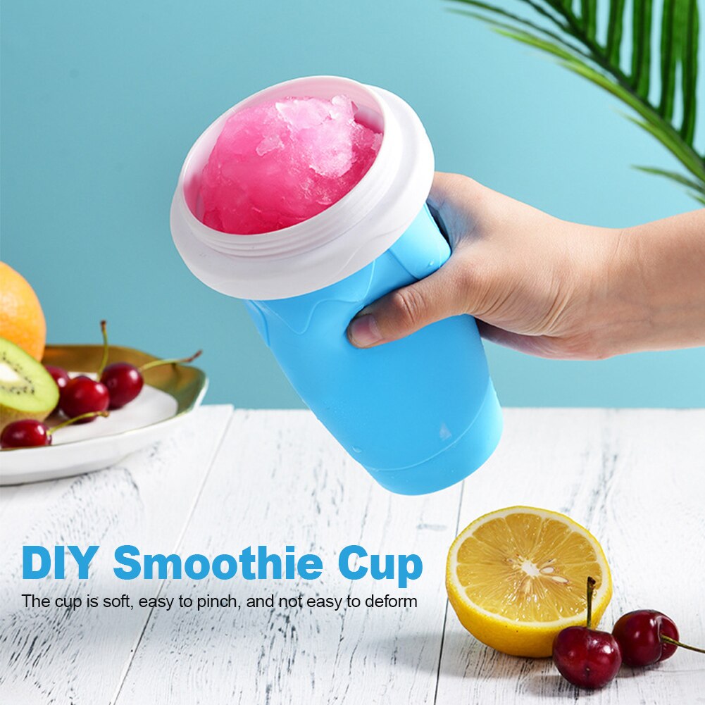 Slush Smoothie Cup Reusable Mug Cooling Maker Quick Frozen Magic Squeeze Ice Cream DIY Durable Milkshake Tool Pinch Homemade