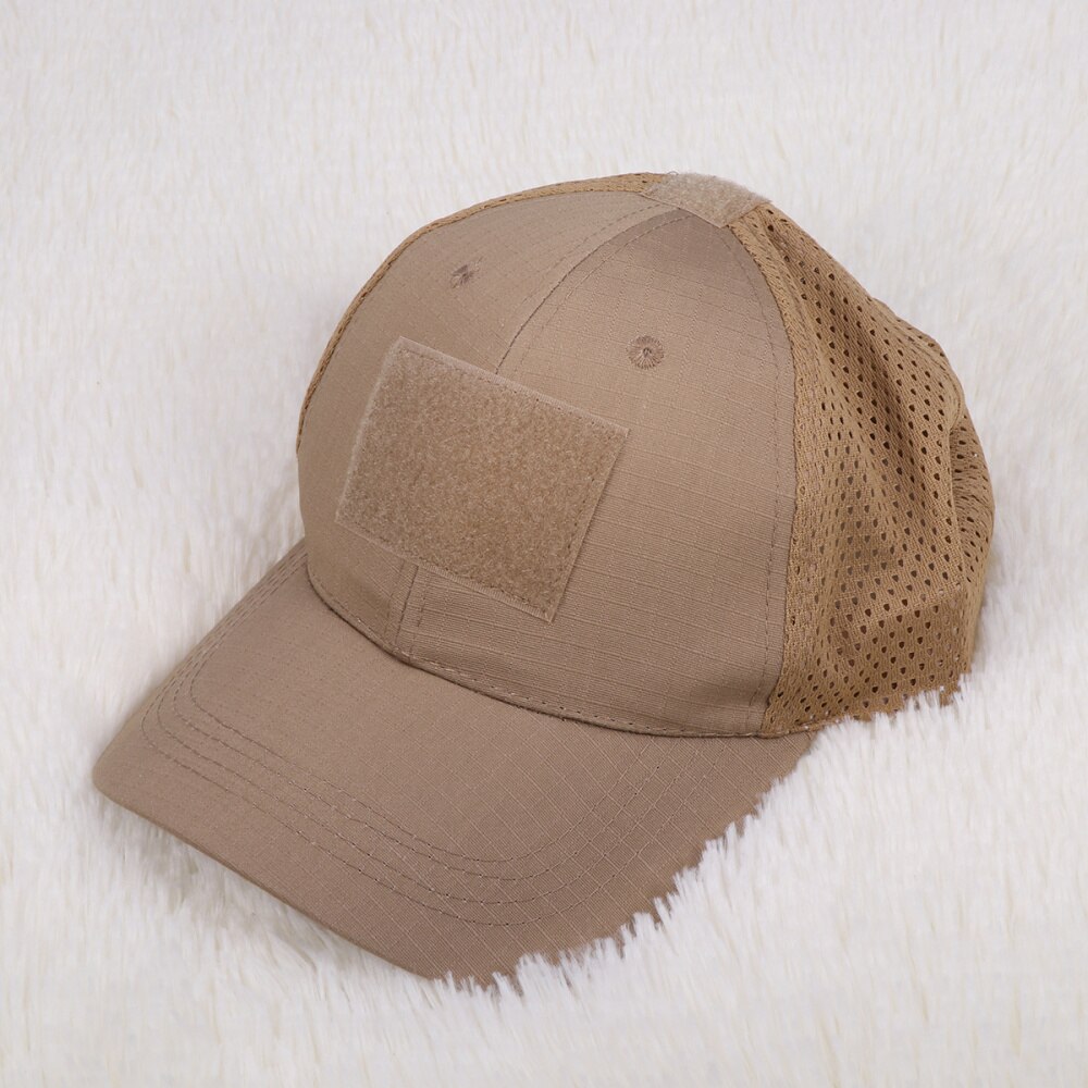 1Pc Haak En Lus Cap Hoed Haak Patch Baseball Hat Voor Outdoor (Patroon 2): Khaki