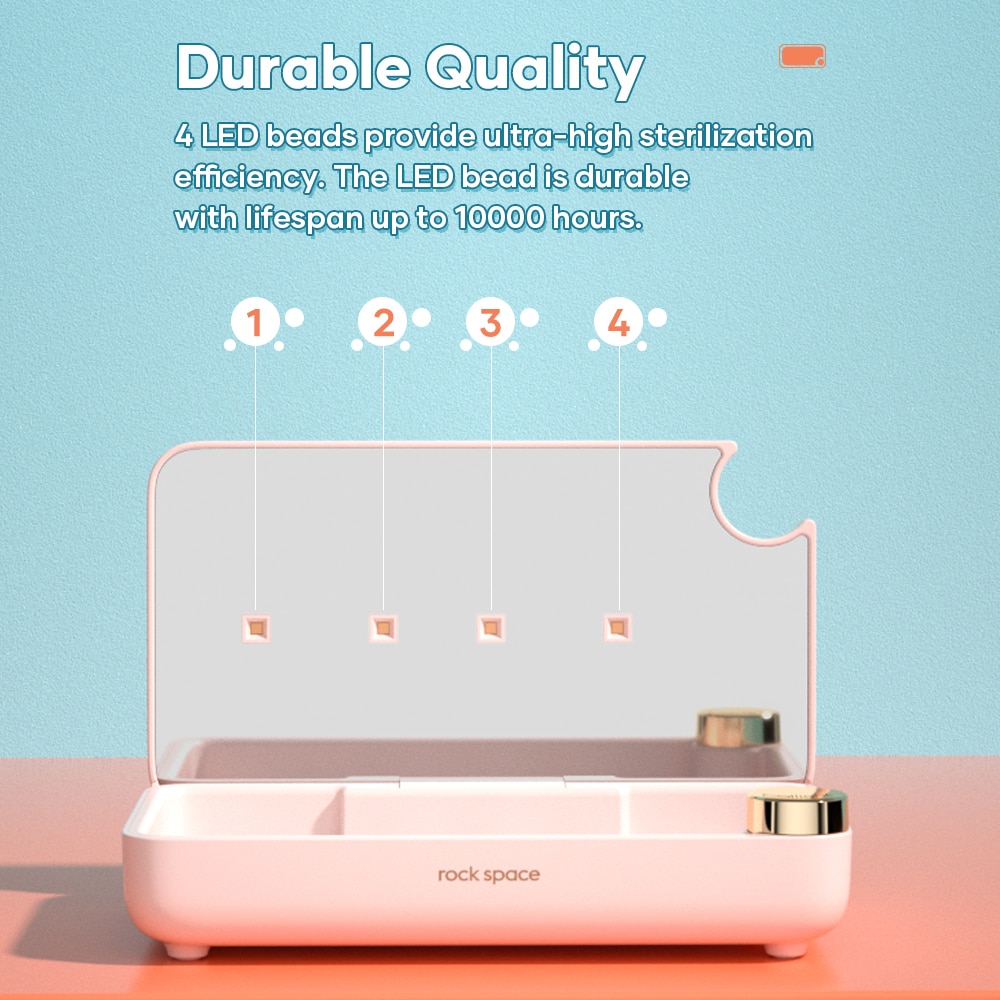 ROCKSPACE 5V UV Desinfektion Box Telefon Sterilisator Multifunktionale Uv Desinfektor mit Drahtlose Lade für Telefon Maske