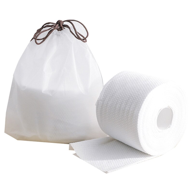 Cara toallita de algodón desechable maquillaje toallitas de algodón almohadillas faciales limpieza papel de rollo de tejido de maquillaje toalla (2 rollos): Default Title