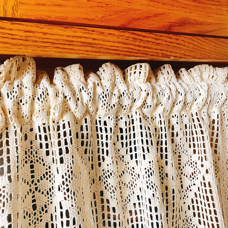 País da américa crochê oco cortinas curtas para cozinha geometria manual meia cortinas para porta e janela # a136