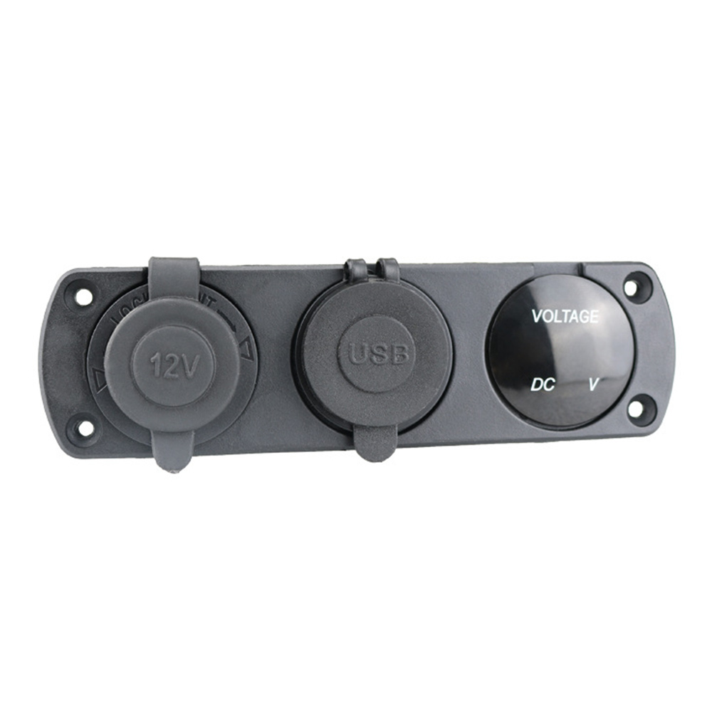 12-24V Dual Usb Lader Sigarettenaansteker Voltmeter Auto Usb Socket Voor Mariene Auto Panel Boot Trailer Camper multifunctionele