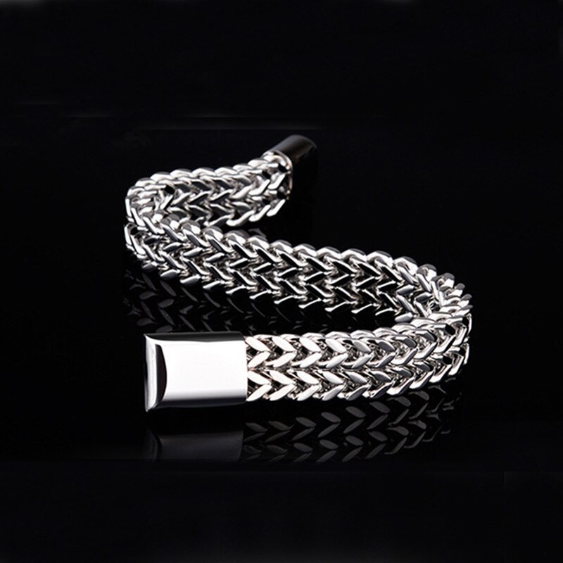 2019 degli uomini dell'acciaio inossidabile bracciale regali mens maschio cubano collegamento catena a portata di mano accessori di fascino filo bracciali braccialetti di stile della roccia