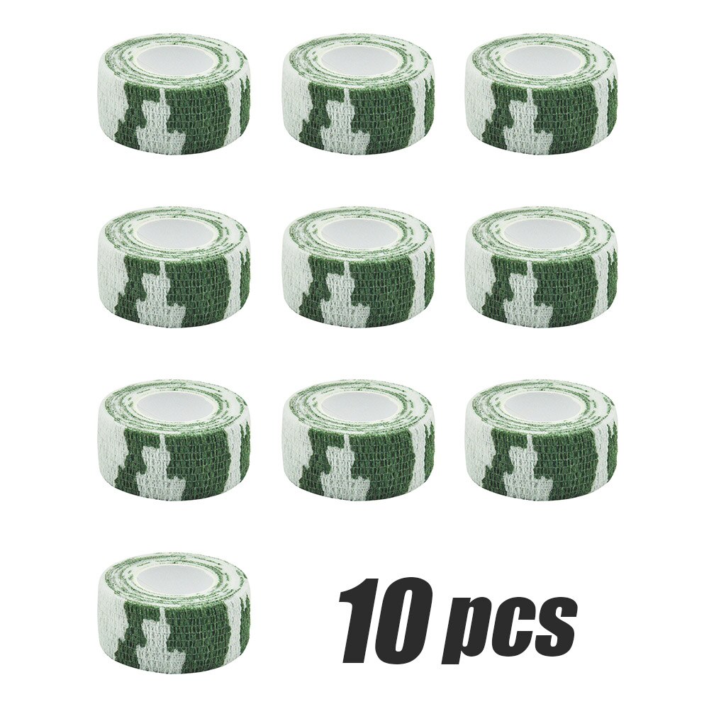 Cinta elástica de camuflaje para la nieve, Protector deportivo autoadhesivo, Protector de rodilla, vendaje atlético para dedo: 10 pcs / 5cmX4.8m