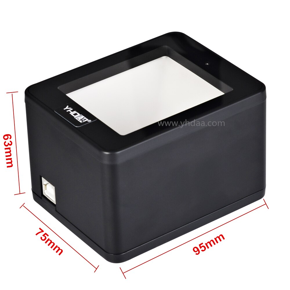 YHDAA Omnidirectional Barcode Scanner 1D 2D QR Desktop BarCode Reader Platform Support Data Matrix PDF417 for Retail Supermarket