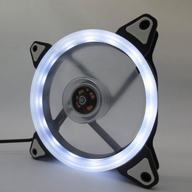 Adjustable Computer Cooling Fan 120mm Fan PC Case Fan CoolerCase Glare Red Blue Green White Cooler Fans for Computer Cooler RGB: White